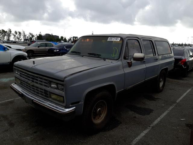 1GNGR26N4KF175135 - 1989 CHEVROLET SUBURBAN R2500 BLUE photo 1