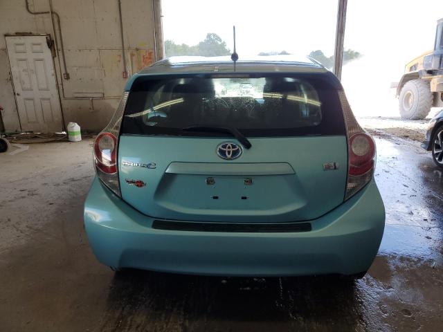 JTDKDTB39D1037117 - 2013 TOYOTA PRIUS C BLUE photo 6