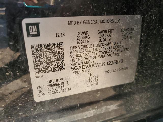 5GAEVAKW1KJ215870 - 2019 BUICK ENCLAVE ESSENCE BLACK photo 14