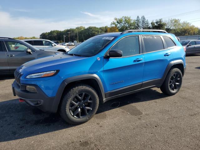 1C4PJMBX3JD508096 - 2018 JEEP CHEROKEE TRAILHAWK BLUE photo 1