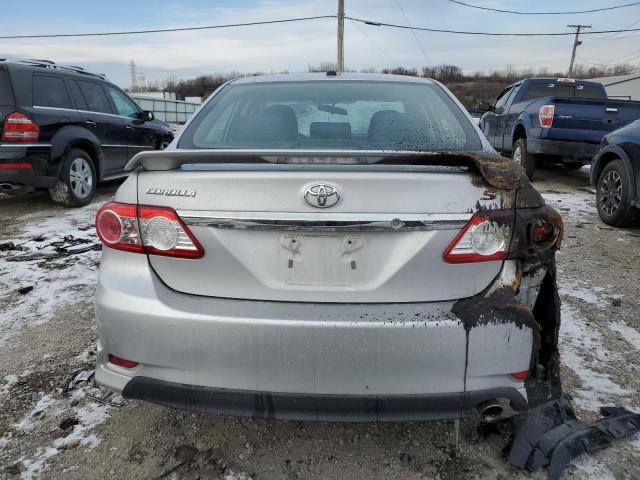 2T1BU4EE3BC717333 - 2011 TOYOTA COROLLA BASE SILVER photo 6