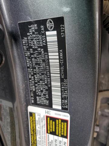 4T4BE46K59R117963 - 2009 TOYOTA CAMRY BASE GRAY photo 13
