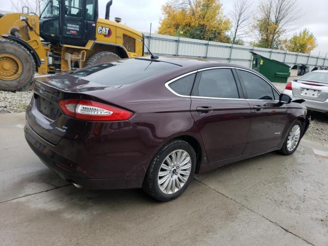 3FA6P0LU3DR295711 - 2013 FORD FUSION SE HYBRID BURGUNDY photo 3