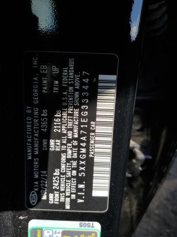 5XXGM4A71EG333447 - 2014 KIA OPTIMA LX BLACK photo 12