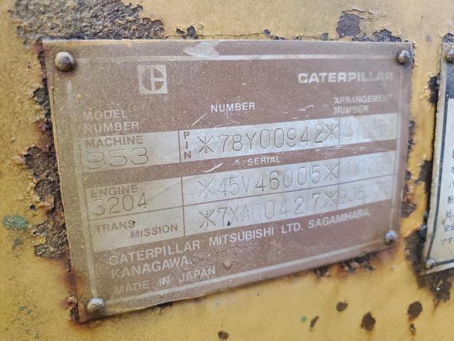 45V46005 - 1989 CATERPILLAR 953 YELLOW photo 10