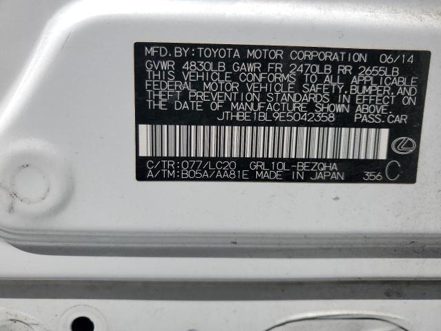 JTHBE1BL9E5042358 - 2014 LEXUS GS 350 WHITE photo 12