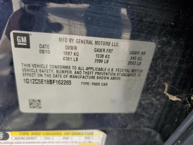 1G1ZC5E18BF162285 - 2011 CHEVROLET MALIBU 1LT BLUE photo 13