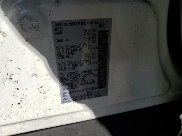 5N1AT2MT2HC857504 - 2017 NISSAN ROGUE S Blanc photo 13