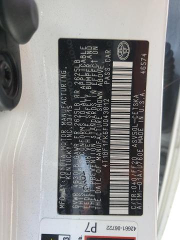 4T1BF1FK6FU043812 - 2015 TOYOTA CAMRY LE WHITE photo 13