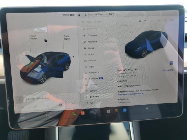 5YJYGDEEXLF009062 - 2020 TESLA MODEL Y BLUE photo 9