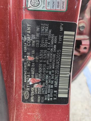 KM8JN12D16U452015 - 2006 HYUNDAI TUCSON GLS Tünd qırmızı foto 13