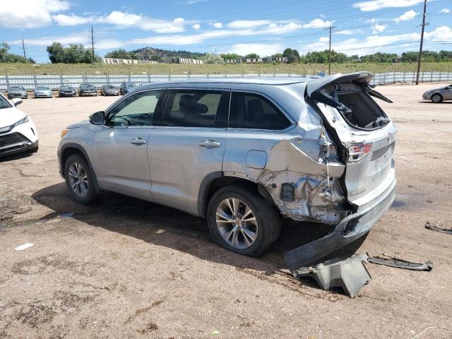 5TDJKRFH7ES060412 - 2014 TOYOTA HIGHLANDER XLE SILVER photo 2