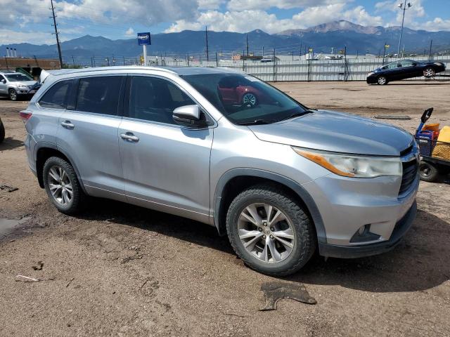 5TDJKRFH7ES060412 - 2014 TOYOTA HIGHLANDER XLE SILVER photo 4