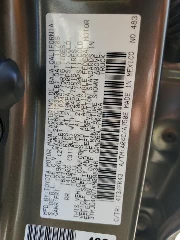 3TMJU4GN7AM098346 - 2010 TOYOTA TACOMA DOUBLE CAB PRERUNNER TAN photo 13