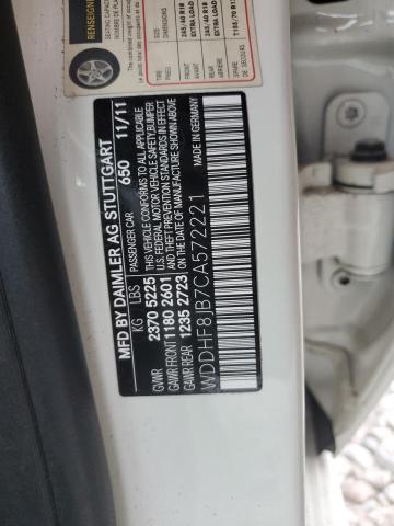 WDDHF8JB7CA572221 - 2012 MERCEDES-BENZ E 350 4MATIC WHITE photo 12