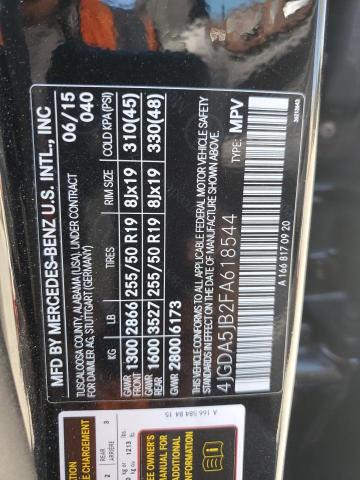 4JGDA5JB2FA618544 - 2015 MERCEDES-BENZ ML 350 BLACK photo 14