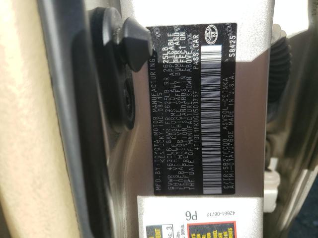 4T1BF1FK0GU503757 - 2016 TOYOTA CAMRY LE BEIGE photo 12