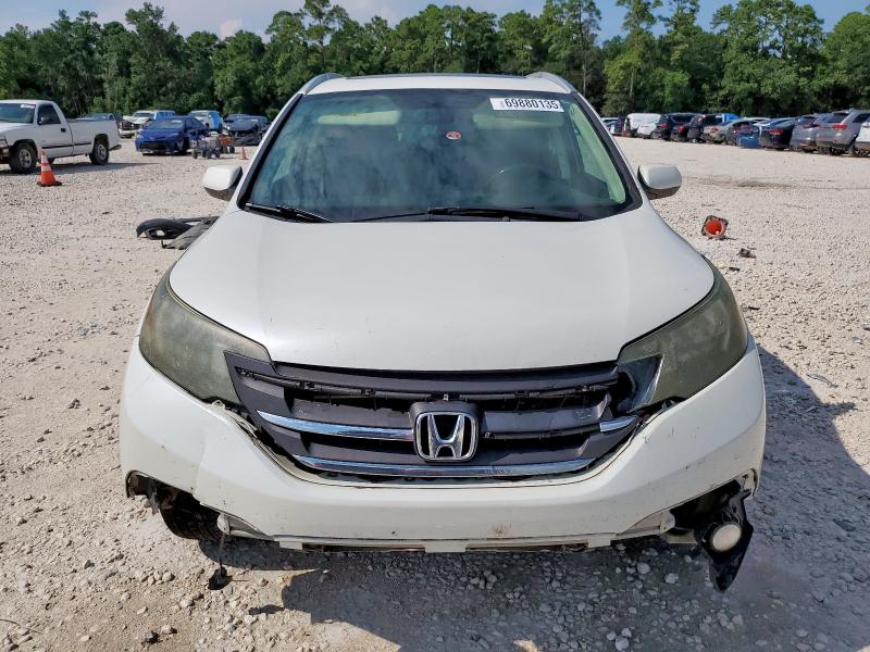 5J6RM4H72EL076095 - 2014 HONDA CR-V EXL WHITE photo 5
