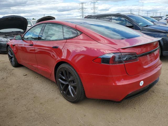5YJSA1E60MF449291 - 2021 TESLA MODEL S წითელი ფოტო 2