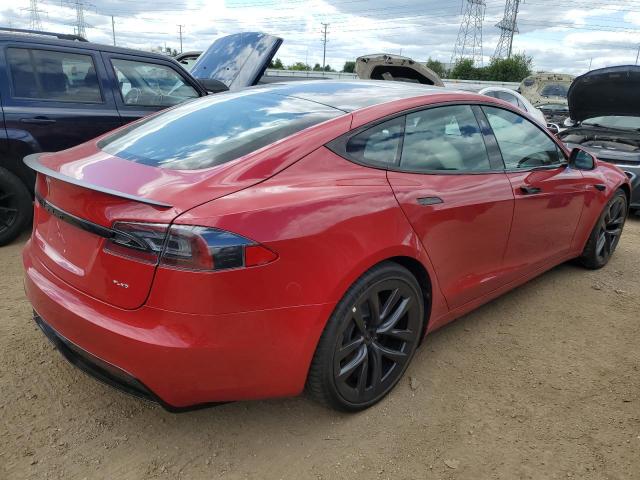 5YJSA1E60MF449291 - 2021 TESLA MODEL S წითელი ფოტო 3