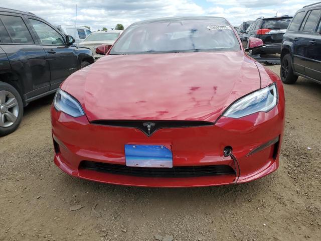 5YJSA1E60MF449291 - 2021 TESLA MODEL S წითელი ფოტო 5