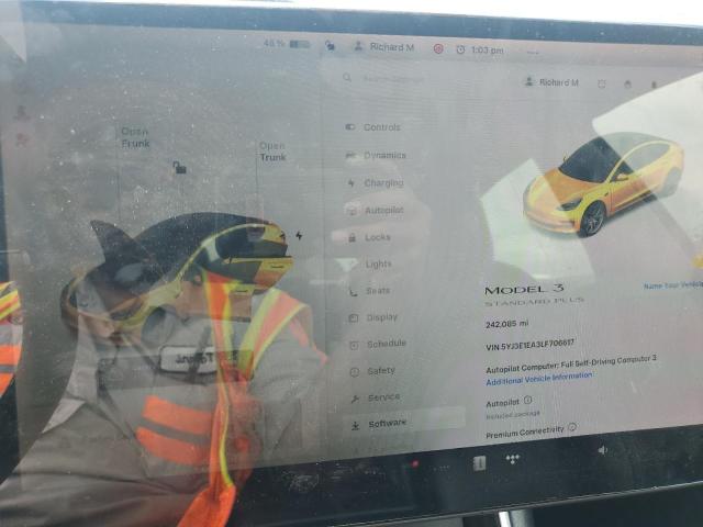 5YJ3E1EA3LF706617 - 2020 TESLA MODEL 3 Ağ foto 9