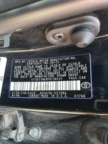4T1G11AK0PU738445 - 2023 TOYOTA CAMRY SE NIGHT SHADE BLACK photo 12