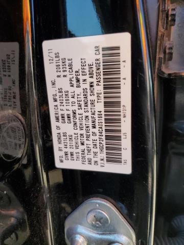 1HGCP2F84CA051664 - 2012 HONDA ACCORD EXL BLACK photo 13
