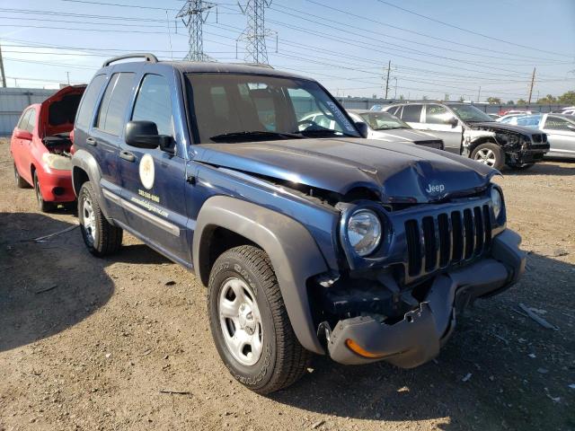 1J4GL48K72W282988 - 2002 JEEP LIBERTY SPORT BLUE photo 4