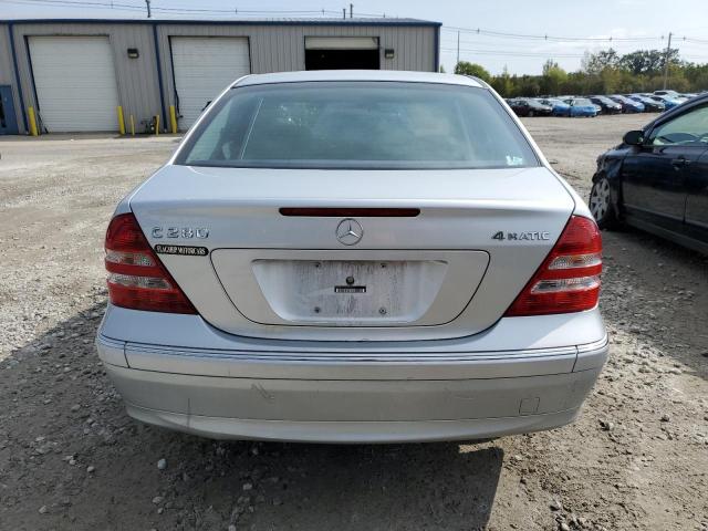 WDBRF92H07F930192 - 2007 MERCEDES-BENZ C 280 4MATIC SILVER photo 6