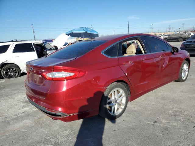 3FA6P0HR7DR178315 - 2013 FORD FUSION SE RED photo 3