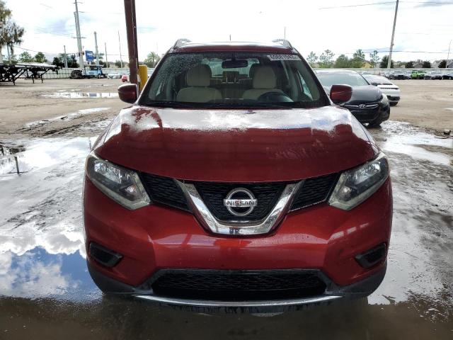 KNMAT2MT1GP696087 - 2016 NISSAN ROGUE S RED photo 5