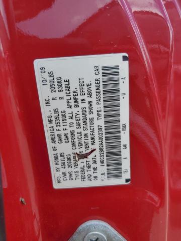 1HGCS2B82AA002397 - 2010 HONDA ACCORD EXL RED photo 13