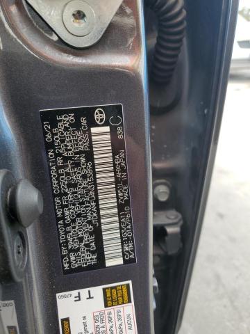 JTDKAMFU4N3153896 - 2022 TOYOTA PRIUS NIGHT SHADE Сірий фото 13