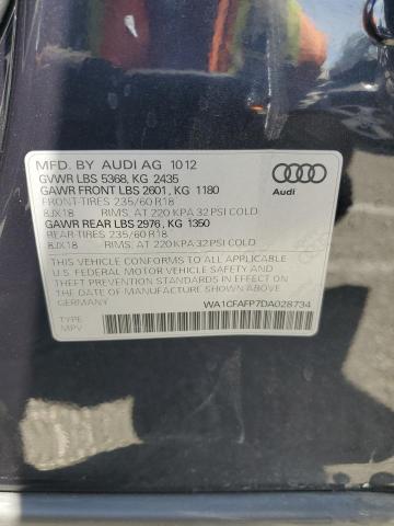 WA1CFAFP7DA028734 - 2013 AUDI Q5 PREMIUM 蓝色 照片 13