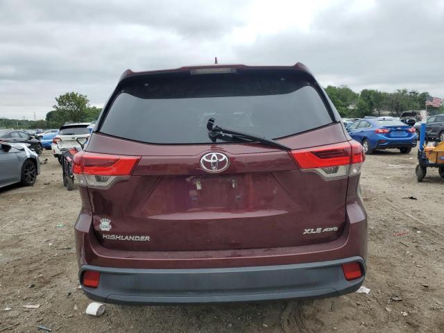 5TDJZRFH9HS455644 - 2017 TOYOTA HIGHLANDER SE BURGUNDY photo 6