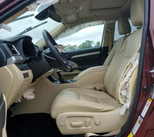 5TDJZRFH9HS455644 - 2017 TOYOTA HIGHLANDER SE BURGUNDY photo 7
