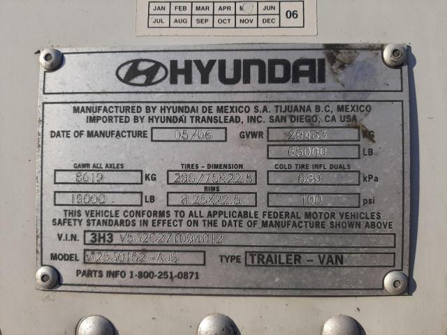 3H3V532C27T094012 - 2007 HYUNDAI TRANSLEAD WHITE photo 10