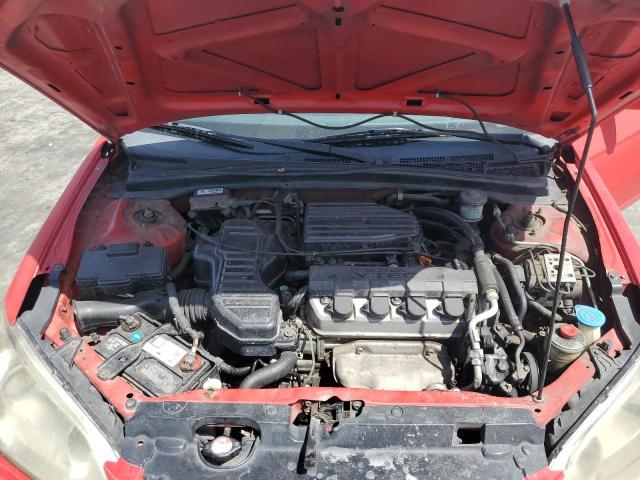 1HGEM22904L046712 - 2004 HONDA CIVIC EX RED photo 11