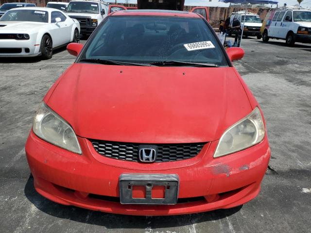 1HGEM22904L046712 - 2004 HONDA CIVIC EX RED photo 5