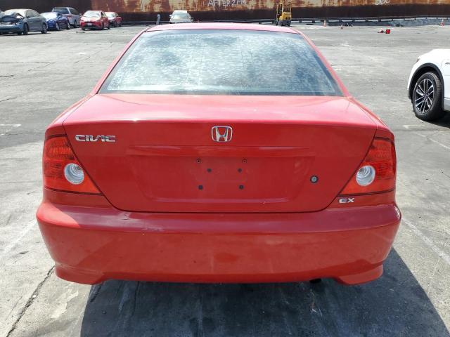 1HGEM22904L046712 - 2004 HONDA CIVIC EX RED photo 6