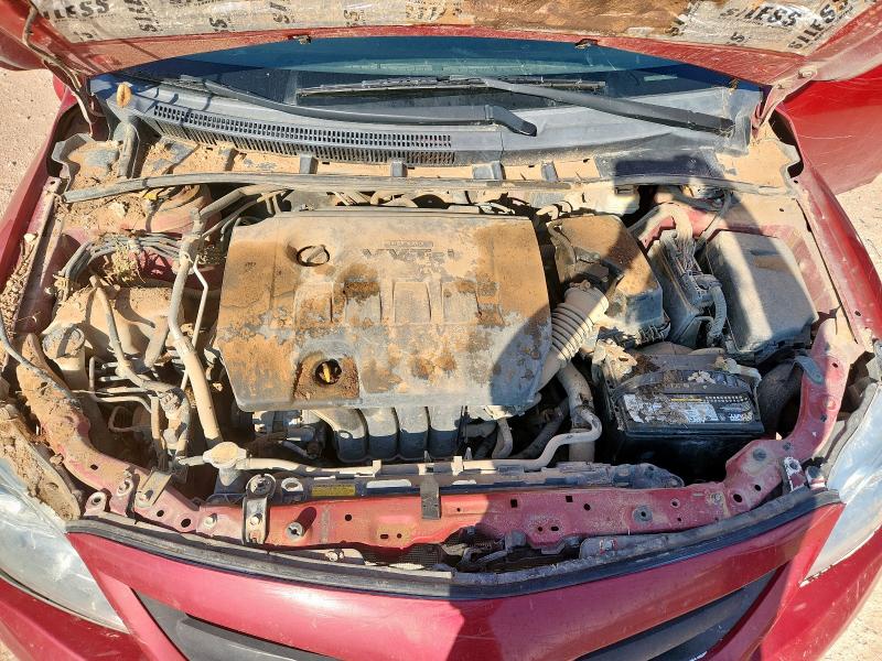 5YFBU4EE8DP203657 - 2013 TOYOTA COROLLA BASE أحمر صورة 11