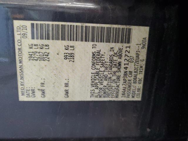 1N4AL2AP3BN412721 - 2011 NISSAN ALTIMA BASE 石墨色 照片 13