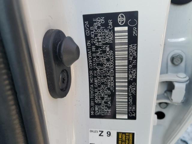 JTDBCMFE0R3050239 - 2024 TOYOTA COROLLA LE WHITE photo 12