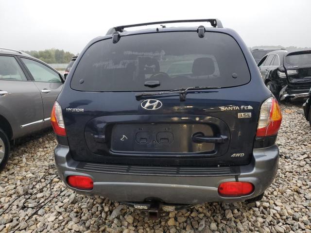 KM8SC73E14U813096 - 2004 HYUNDAI SANTA FE GLS BLUE photo 6