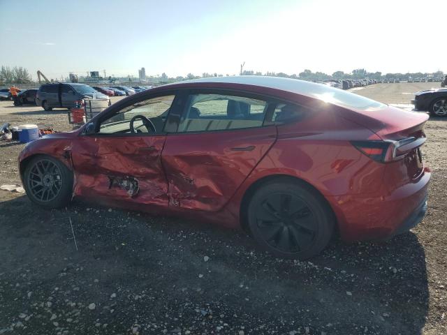 5YJ3E1EA3SF939525 - 2025 TESLA MODEL 3 RED photo 2