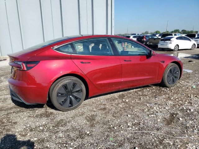 5YJ3E1EA3SF939525 - 2025 TESLA MODEL 3 RED photo 3