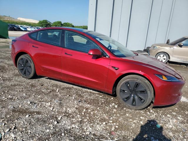5YJ3E1EA3SF939525 - 2025 TESLA MODEL 3 RED photo 4