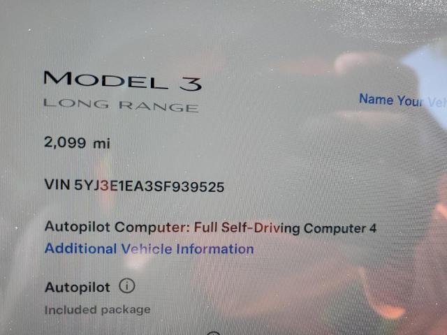 5YJ3E1EA3SF939525 - 2025 TESLA MODEL 3 RED photo 9