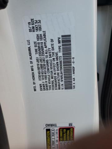 5FNRL6H70KB086773 - 2019 HONDA ODYSSEY EXL WHITE photo 12